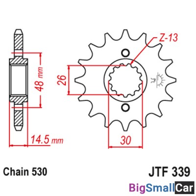 Звезда ведущая JT JTF339.16 - купить Горном Ерике