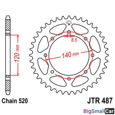 Звезда ведомая JT JTR487.46 - купить Горном Ерике
