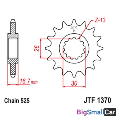 Звезда ведущая JT JTF1370.15 - купить Горном Ерике