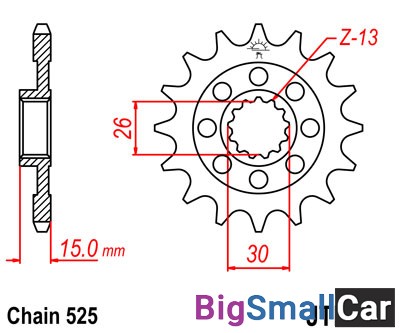 Звезда ведущая JT JTF404.15 - купить Горном Ерике