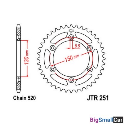 Звезда ведомая JT JTR251.48 - купить Горном Ерике