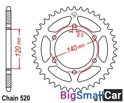 Звезда ведомая JT JTR475.44 - купить Горном Ерике