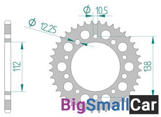 Звезда ведомая AFAM 11509-42 алюминий (JTR1303.42)  520 - купить Горном Ерике