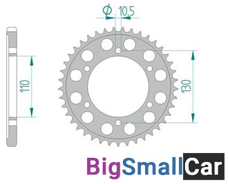 Звезда ведомая AFAM 13815-42 аллюминий (JTR479.42) - купить Горном Ерике