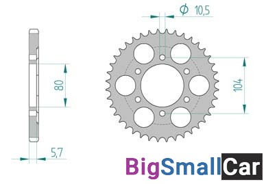 Звезда ведомая AFAM 17610-40 аллюминий (JTR1489.40) - купить Горном Ерике
