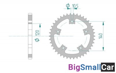 Звезда ведомая AFAM 86500-43 TRIUMPH 750 Bonneville (01-02) - купить Горном Ерике