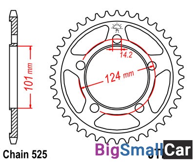 Звезда ведомая JT JTR898.38 - купить Горном Ерике