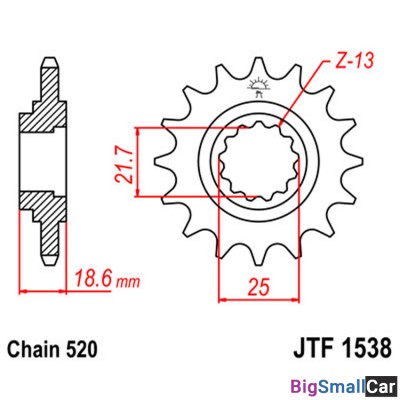 Звезда ведущая JT JTF1538.14 - купить Горном Ерике
