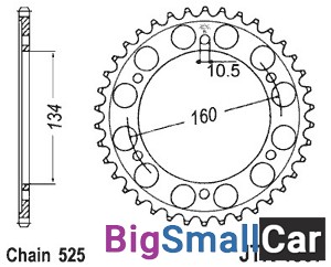 Звезда ведомая JT JTR1307.44 (JTR1307.44) - купить Горном Ерике