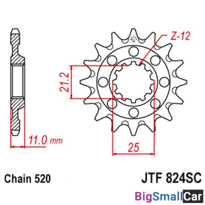 Звезда ведущая JT JTF824.13SC - купить Горном Ерике