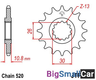 Звезда ведущая JT JTF1579.16  520 - купить Горном Ерике