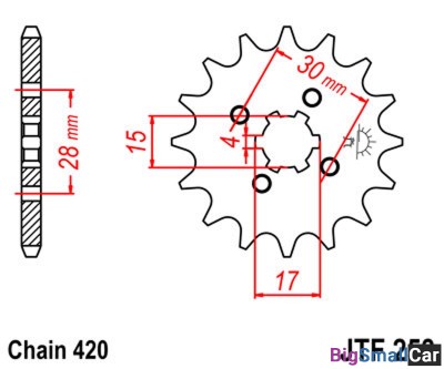 Звезда ведущая JT JTF253.14 - купить Горном Ерике