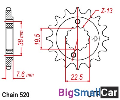 Звезда ведущая JT JTF1401.14 - купить Горном Ерике