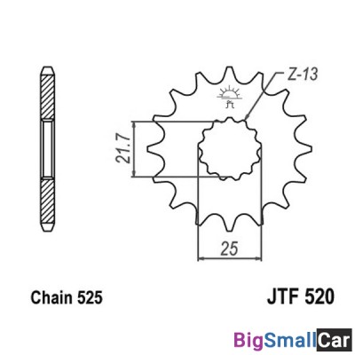 Звезда ведущая JT JTF520.14RB - купить Горном Ерике
