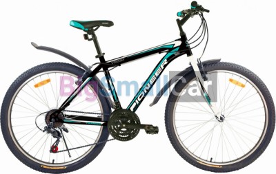 Дорожные велосипеды PIONEER TOWN 27,5/17 black-white-mint - купить Горном Ерике